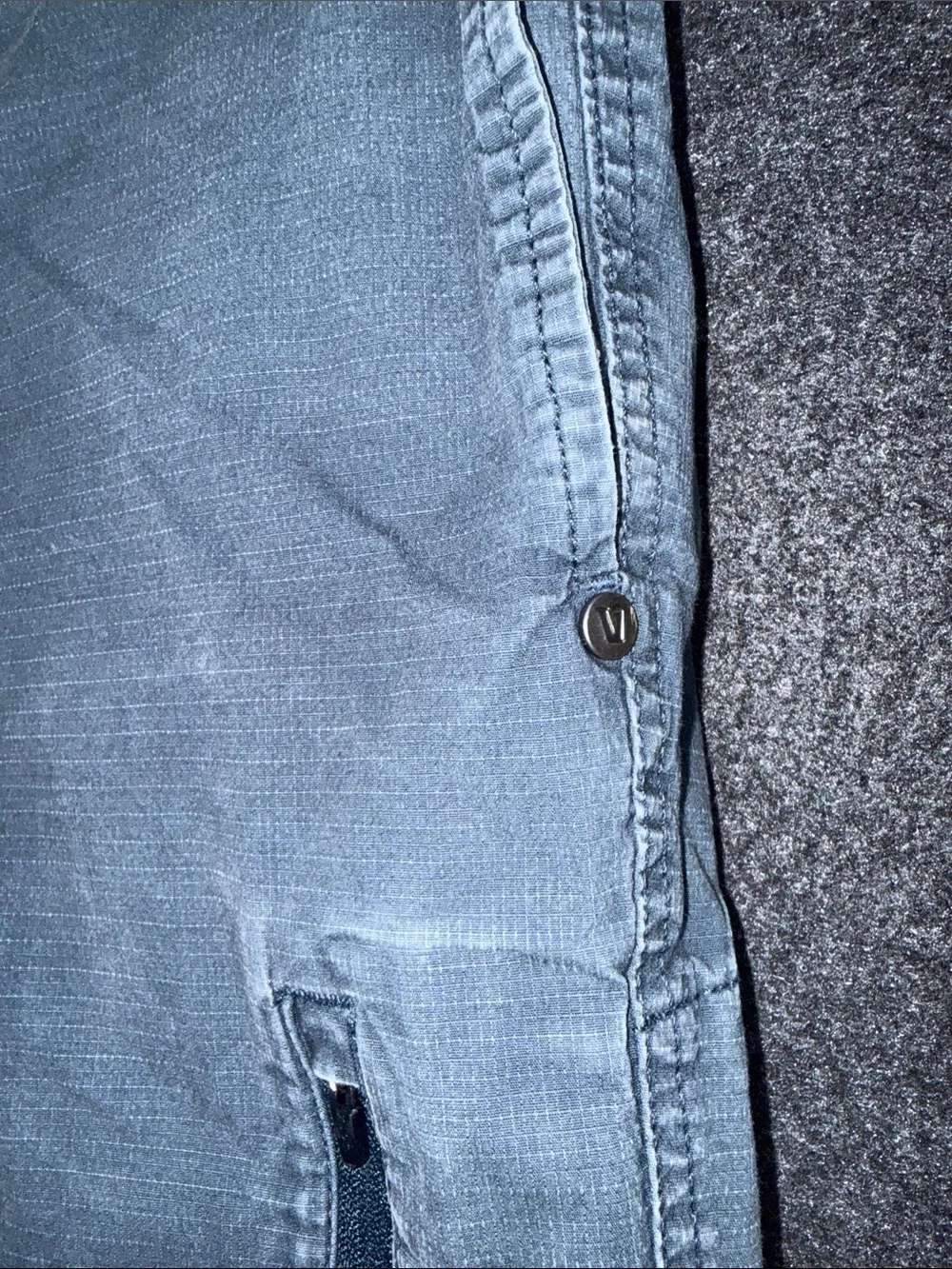 Vuori Men's Slate Blue Cargo Jogger Pants with Drawstring